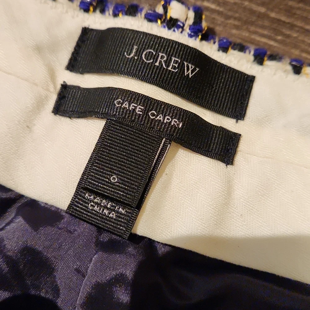 ❤️ J CREW WOVEN TWEED CAFE CAPRI SLIM CROP PANTS / TROUSERS, 0 (25)